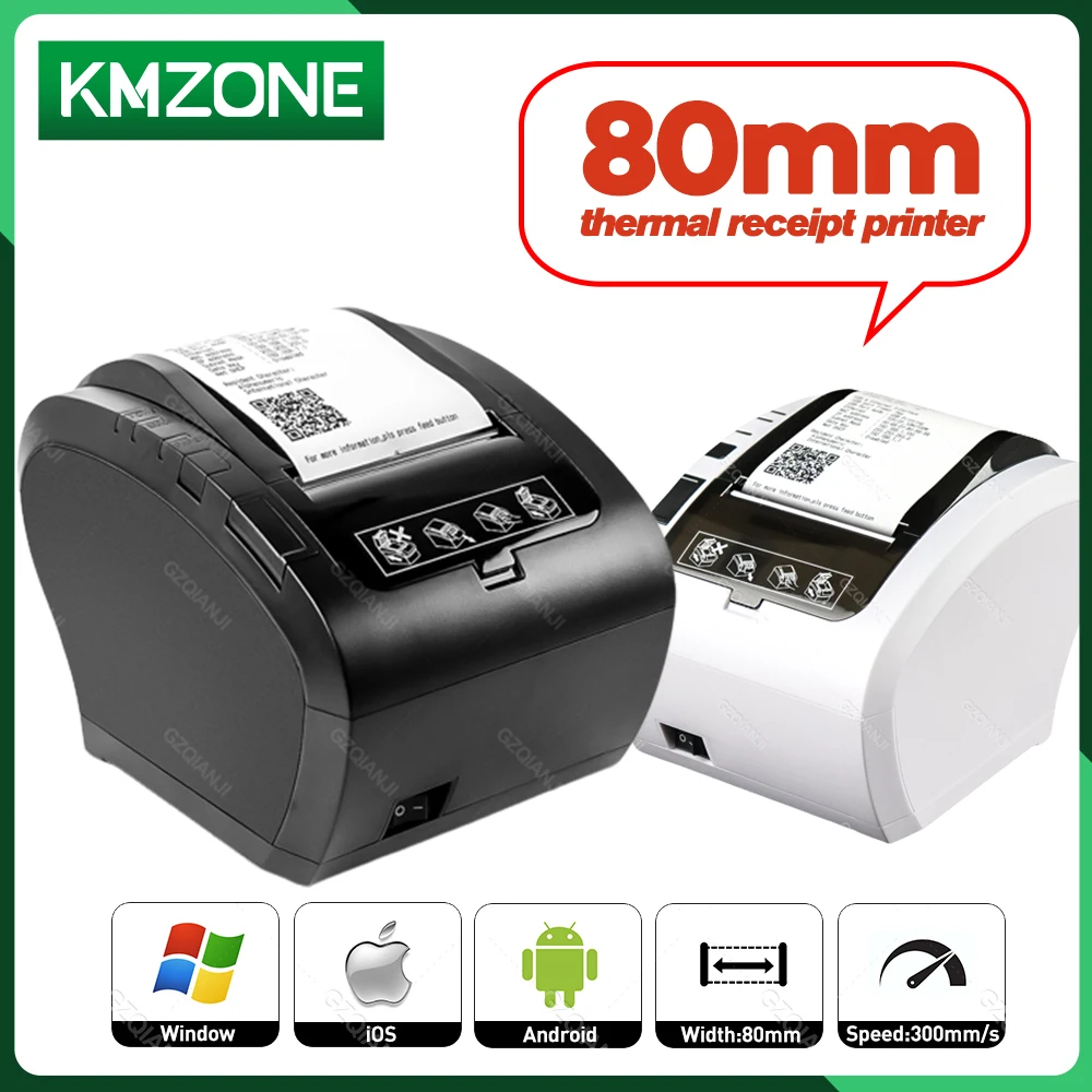 80mm Thermal Receipt Printer Work with Windows USB Ethernet Seri Wifi Bluetooth Port Bill Machine Maker Kitchen Pos Desktop Auto 80mm Thermal Receipt Printer Work with Windows USB Ethernet Seri Wifi Bluetooth Port Bill Machine Maker Kitchen Pos Desktop Auto