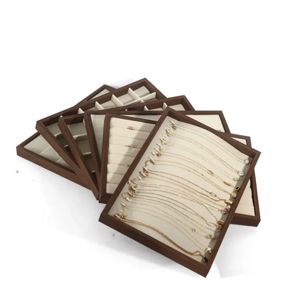 Jewelry display tray walnut grain rings necklace earrings tray jewelry props retro