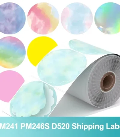 500-1000 Pcs Phomemo Thermal Label Paper Round Sticker Waterproof Label for Gift Kids Stickers School Supplies for 241 Printer 1