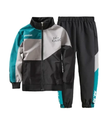 Teenage Boys Clothing Set Autumn Children Patchwork Sportswear Suits Fashion Big Boy Zipper Birthday Outfit Costumes for Kids 1
