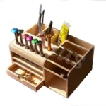 Caius Wooden Multifunctional Storage Box Screwdriver Tweezers Insert Box Mobile Phone Repair Desktop Reception Tool Parts Box