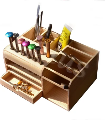 Caius Wooden Multifunctional Storage Box Screwdriver Tweezers Insert Box Mobile Phone Repair Desktop Reception Tool Parts Box 1