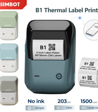 Portable Niimbot B1 Wireless  Label Maker Adhesive Sticker Printer Labeling Machine for 20-50mm Labels 1