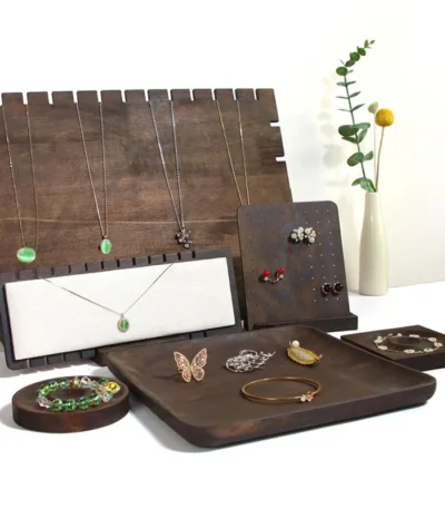 1pc Vintage Jewelry Display Rack Pendant Necklace Bracelet Earrings Storage Stand Holder Ring Bangle Hairpin Trays Counter Props 1