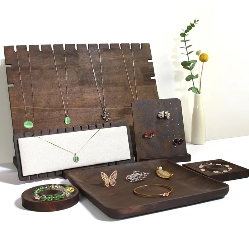 1pc Vintage Jewelry Display Rack Pendant Necklace Bracelet Earrings Storage Stand Holder Ring Bangle Hairpin Trays Counter Props 1pc Vintage Jewelry Display Rack Pendant Necklace Bracelet Earrings Storage Stand Holder Ring Bangle Hairpin Trays Counter Props