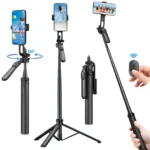 Selfie Stick Tripod Stand with Wireless Remote, 71″ Extendable Phone Tripod for iPhone Samsung Huawei Xiaomi Gopro DSLR Camera