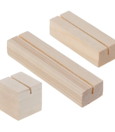 Natural Wood Memo Clips Photo Holder Clamps Stand Card Desktop Message Crafts Nov-26A 1