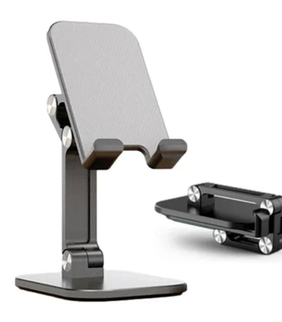 3 Sections Foldable Desktop Phone Holder Stand Mobile Phone Support Adjustable Angle Height Cell Phone Stand for Phone Tablet PC 1