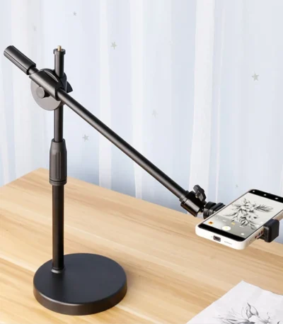 Overhead Tripod Table Tabletop Shooting Stand Tripods with Mobile Phone Holder Boom Arm for Smartphones Photography 1