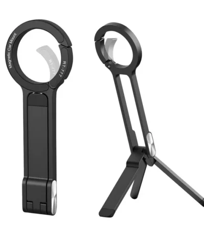 Alloy Phone Tripod Carabiner-Mounted For iPhone Portable Dual-sided Magnetic Tripod Desk Mount Phone Handle Holder 1
