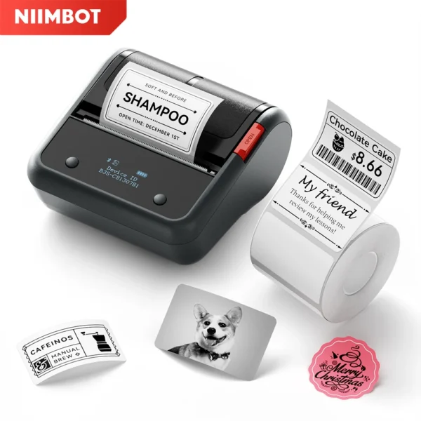 Niimbot B3S Wireless Label Printer 3 Inch Thermal Business Jewelry Barcode Sticker Maker for Mobile iOS Android Windows