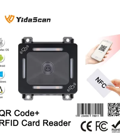 FM700B QR Code RFID Card Reader NFC 1D 2D QR Code Reader Access Control Barcode Scanner USB RS232 Wiegand for Kiosk Turnstile 1