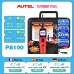 Autel PowerScan PS100 Auto Circuit Tester Diagnostic AVOmeter Test Tool Automotive OBD2 Scanner