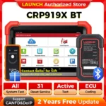 New LAUNCH X431 CRP919X BT OBD2 Scanner Automotive Diagnostic Tools Car CANFD DOIP ECU Coding Professional Scan