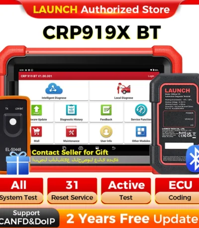 New LAUNCH X431 CRP919X BT OBD2 Scanner Automotive Diagnostic Tools Car CANFD DOIP ECU Coding Professional Scan 1