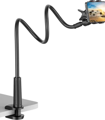 Gooseneck Cell Phone Holder Universal 360 Flexible Mobile Stand Lazy Bracket Mount Long Arms Clamp For iPhone Xiaomi Samsung 1