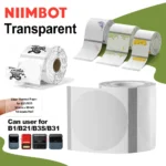 Niimbot Transparent Stickers Label Paper Roll for Mini Portable Printer Niimbot Thermal Paper Labels Official Genuine For B1 B21