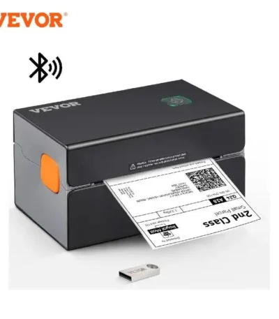 VEVOR Thermal Label Printer 300DPI Bluetooth & Automatic Label Recognition for 4x6 Mailing Packages USB Barcode Sticker Make 1