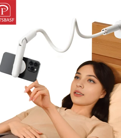 Oatabasf Magnetic Gooseneck Phone Stand Holder with Adjustable Long Arm for Bed Lazy Bracket w/ Flexible Arm for 4-7" Device 1