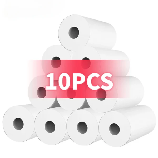 57*25mm 10 Thermal Paper Color White for Children Camera Instant Printer and Kids Camera Printing Paper Replacement Accessories