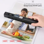 Portable Handheld Mini Scanner iScan A4 900DPI HD Scanner for School Home Business Scan Color Photos Document Support JPG/PDF