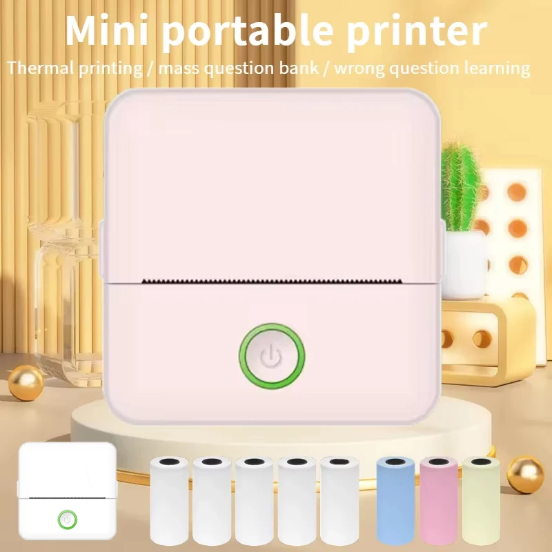 X6 mini HD printer portable sticker label Printer Bluetooth pocket thermal printer with paper for student note inkless printing X6 mini HD printer portable sticker label Printer Bluetooth pocket thermal printer with paper for student note inkless printing