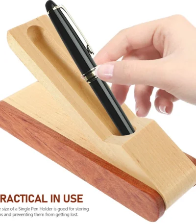 Wooden Pen Holder Pen Display Stand Pencil Holder Rack Gel Pen Ballpoint Pen Storage Acc Desk Organizer School Office Supplies 1