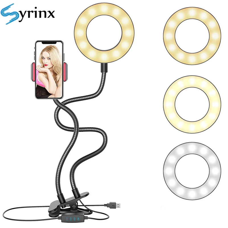 2024 Selfie Ring Light With Flexible Mobile Phone Holder Lazy Bracket Desk Lamp LED For Youtube Live Stream Office Kitchen Stand 2024 Selfie Ring Light With Flexible Mobile Phone Holder Lazy Bracket Desk Lamp LED For Youtube Live Stream Office Kitchen Stand
