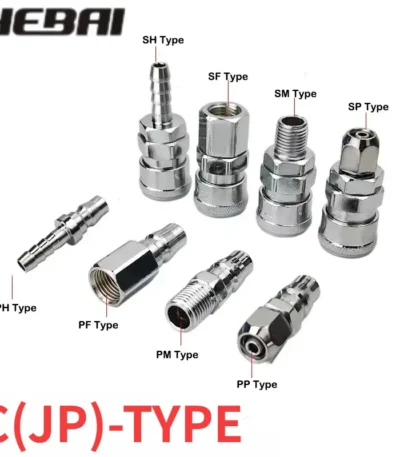 HEBAI Pneumatic Fitting C Type Hose Quick Connector High Pressure Coupler Plug Socket PP SP PF SF PH SH PM 20 30 40AirCompressor 1
