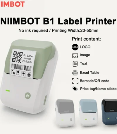 Quality product Niimbot B1 Label Printer Portable Handheld Thermal  Mini Barcode QR Code Sticker Sticky note Rolls Maker 1
