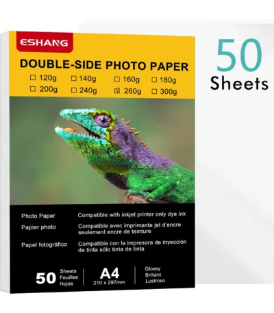 New 50 sheets A4 260gsm Photo Paper 8.3x11.7 inches Double Sides Glossy Heavyweight Photo Paper OnlySuitable for Inkjet Printer 1
