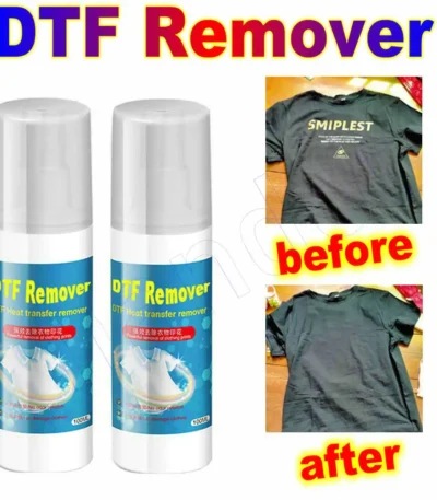 DTF Remove Clothing Direct To Film Vinyl DTF Ink Clean Kit Cleaning Liquid Fluid Remove Powder Remover Liquid Vinyl Glue Remover 1