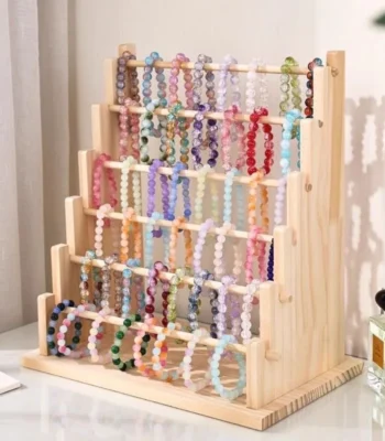 Wooden Bracelet Stand and Display 6 Tier Bracelet Holder Organizer Displays for Selling Stand for Jewelry Bangle 1