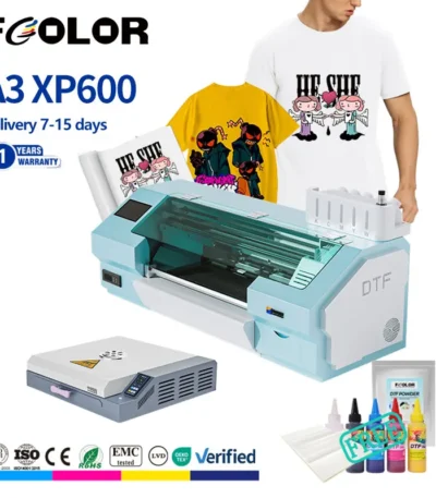 Fcolor Low Budget A3 DTF Printer 30/33cm Roll to Roll with Drying Oven for Epson XP600 Auto Film Feeding Heat Transfer Printing 1
