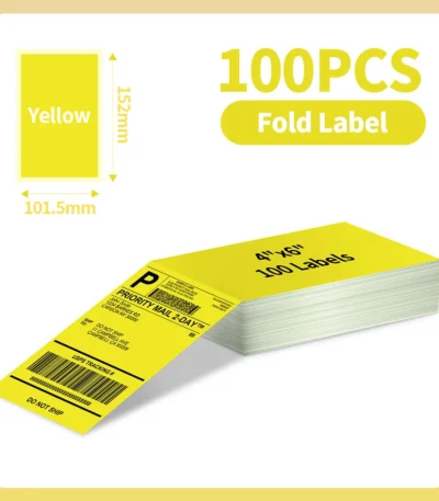 Pack of 100 Direct Fanfold Thermal Labels 4x6 Direct Shipping Mailing Postage Label Compatible with PM241 246S D520 Printer 1