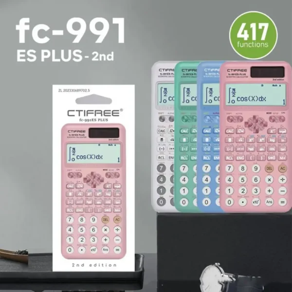 Portable 991ES Plus-2nd Edition Scientific Calculator with Protective Case 417 Function Function Calculato Student Stationery