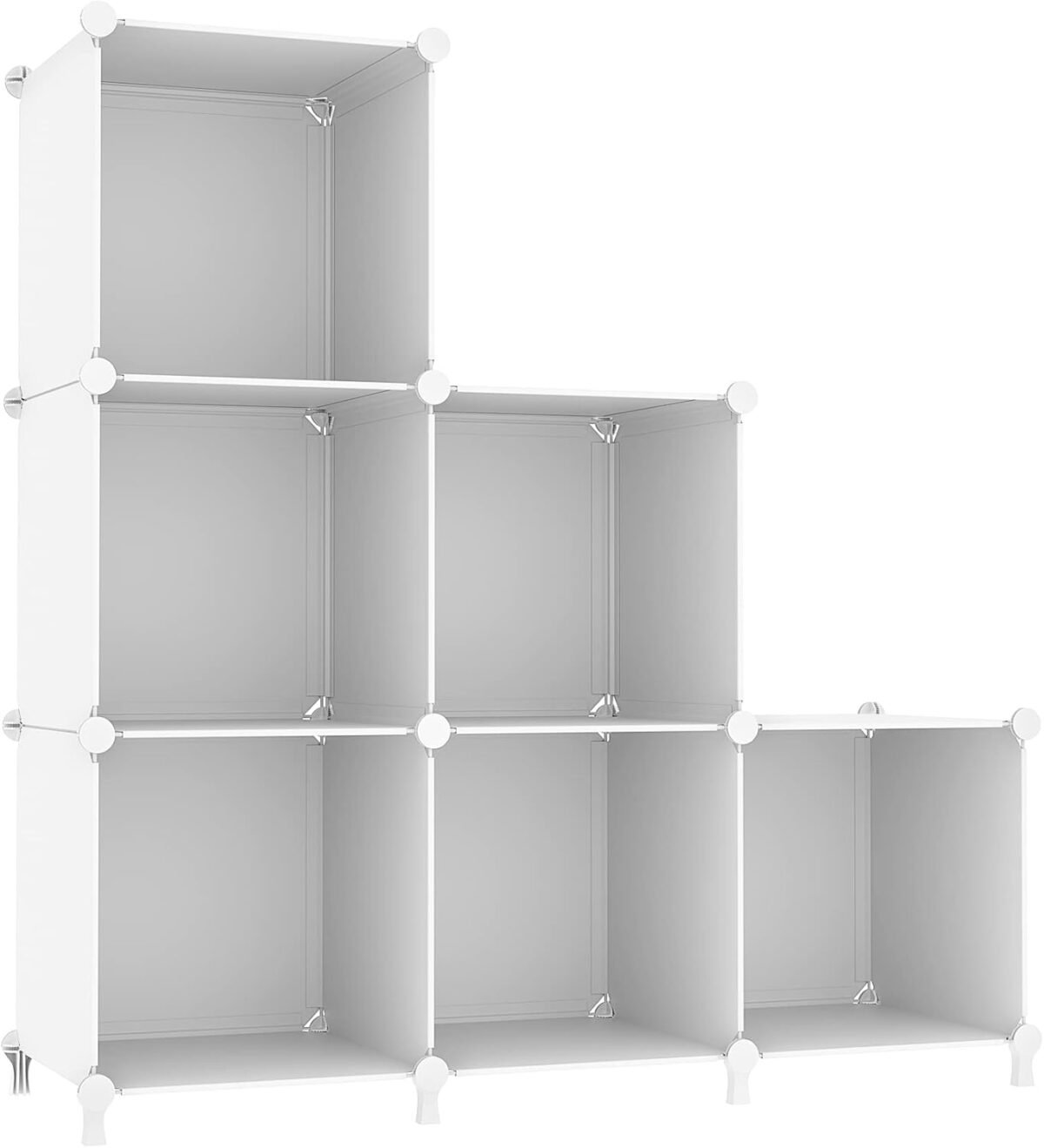 Awtatos cube storage organizer storage cubes shelves bookshelf 6 cube closet organizers and storage diy stackable plastic clothes organizer shelving for bedroom home white.jpg
