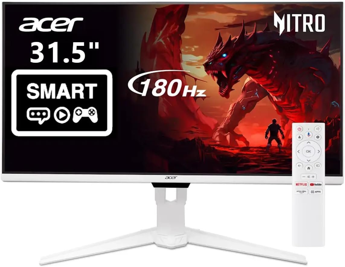 Acer nitro gaming smart monitor with google tv 31.5 wqhd 2560 x 1440 amd freesync up to 180hz 1ms vrb 1 x usb type c port 1 x display port 1.4 1 x hdmi 2.0 port ga321qu pwmipruxw.jpg