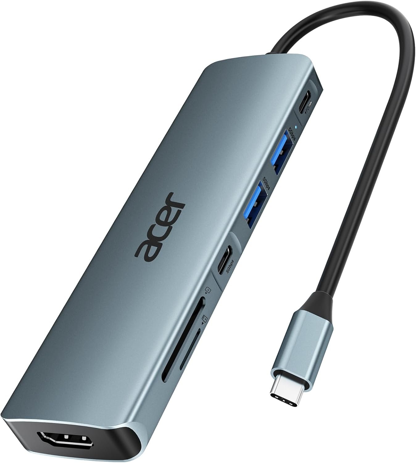 Acer usb c hub 7 in 1 usb c to hdmi splitter 2 usba 3.1 gen1 and 5gbps type c data port type c adapter with 4k hdmi port pd 100w charging sd card reader for laptop pc desktop and more.jpg