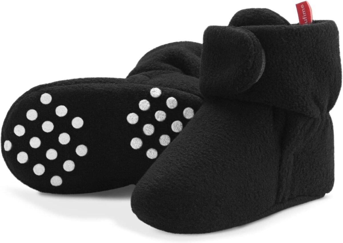 Baby fleece booties newborn unisex booties non slip newborn infant first walkers warm shoes house slippers for baby boys baby girls toddlers.jpg