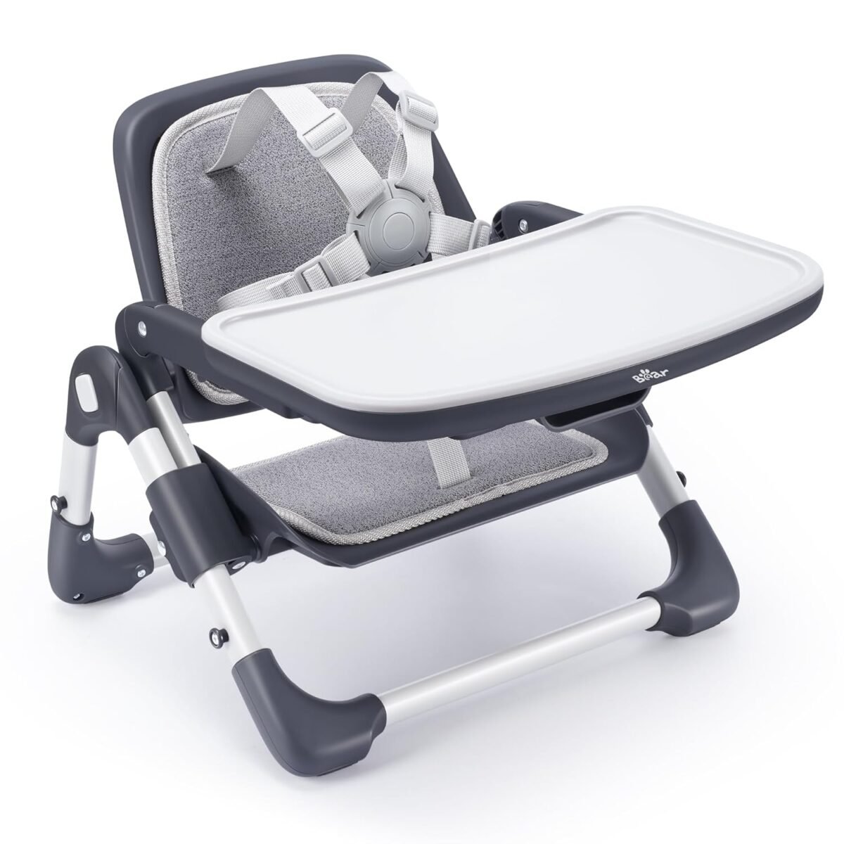 Bear booster seat for kitchen chairs portable high chair for babies 6–24 months adjustable 3 level foldable booster with removable tray ideal for home outdoor camping and travel.jpg