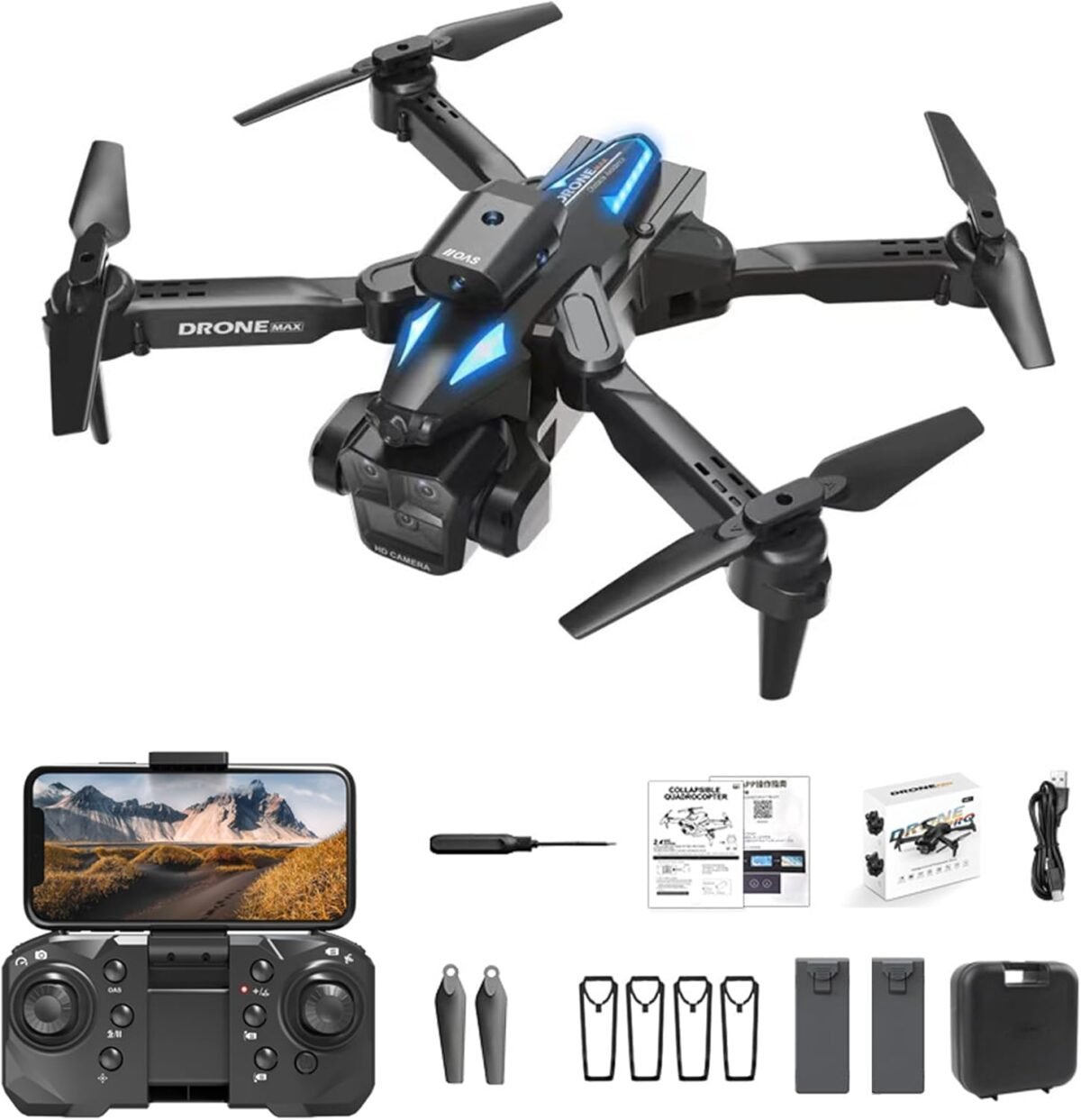 C10 mini drone with camera hd dual cameras rc quadcopter with four direction obstacle avoidance 360° flips designed for beginners and kids.jpg