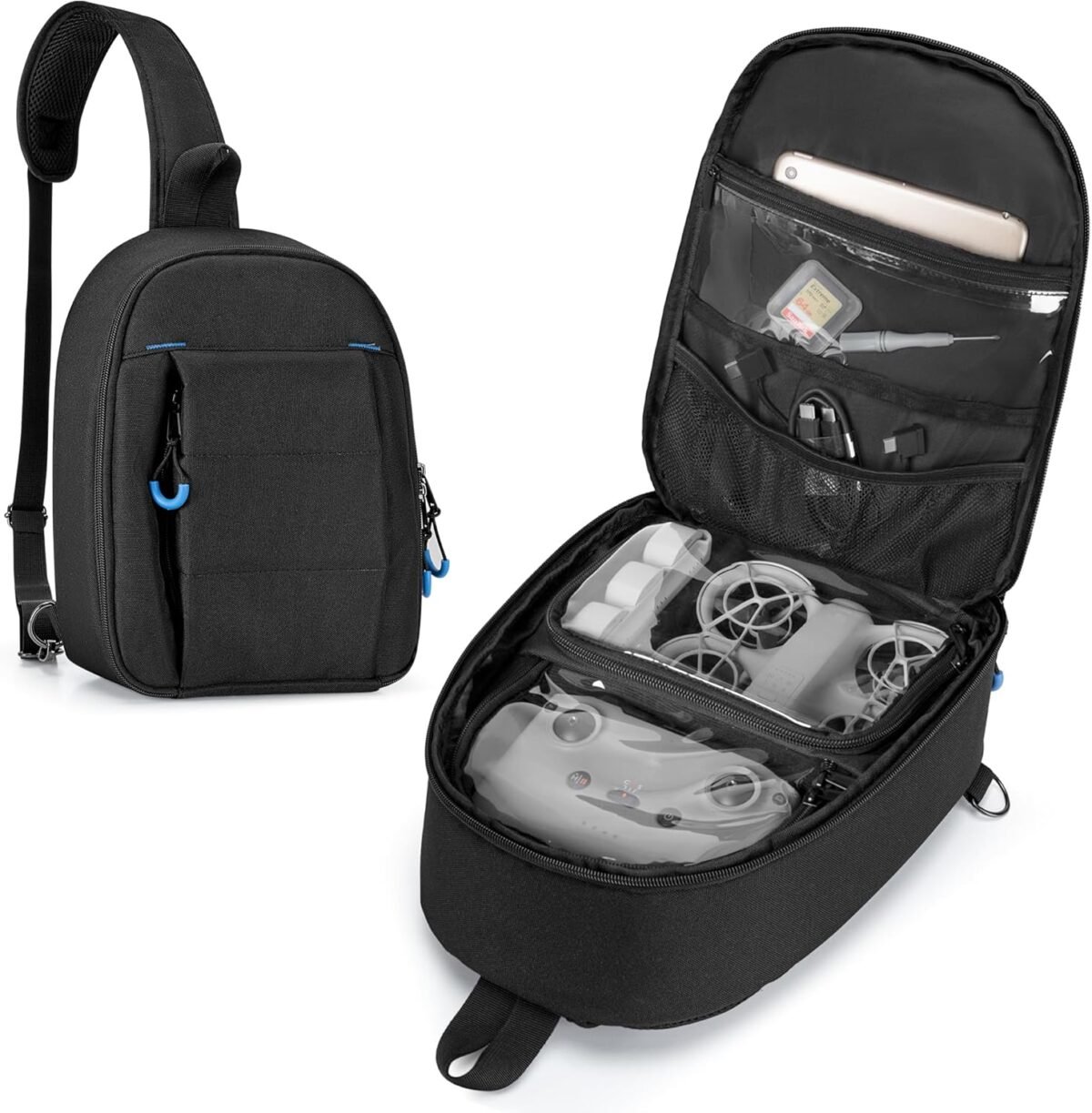 Carrying case compatible with dji neo fly more combo portable drone sling bag for rc n3 remote controller and intelligent flight batterypatent design.jpg
