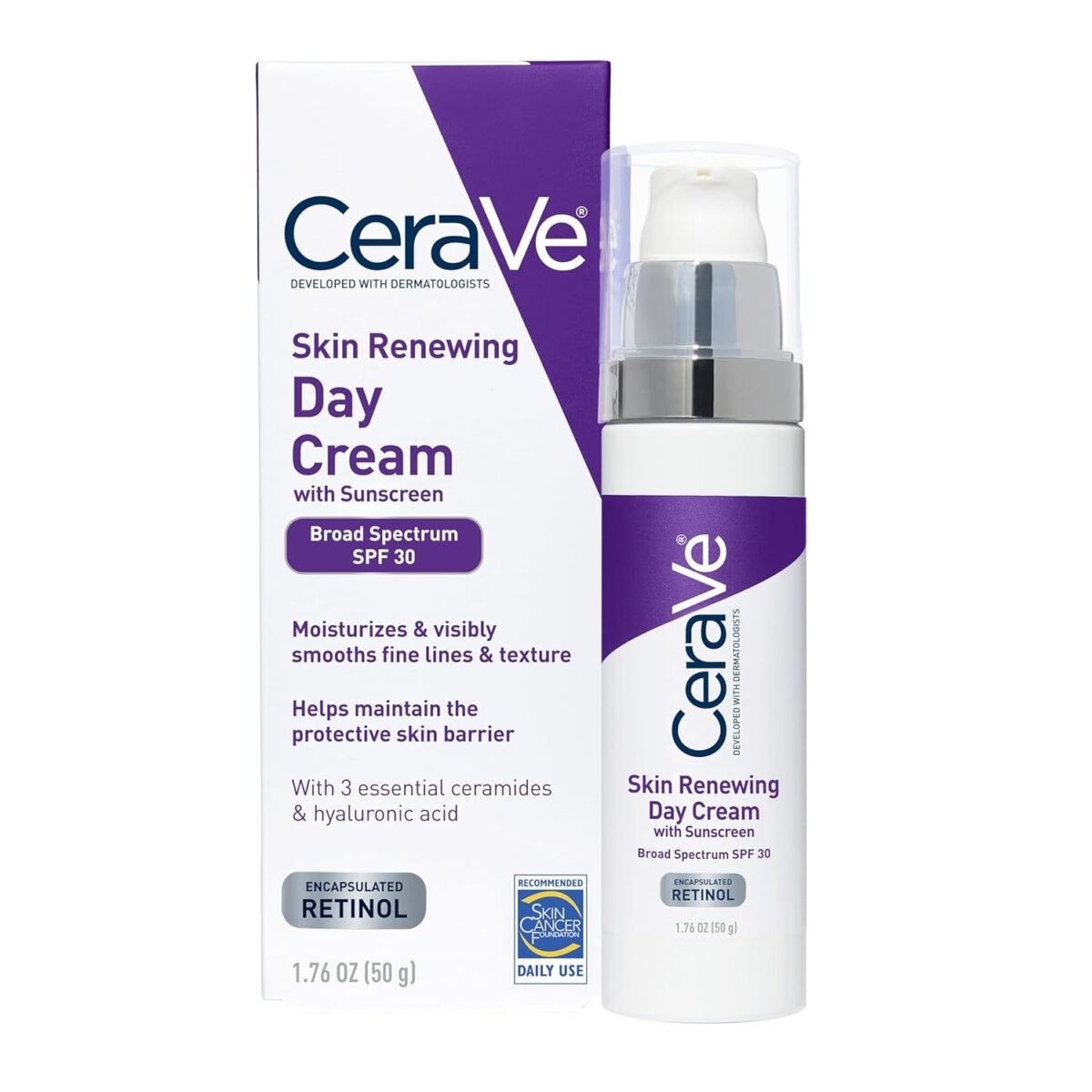 Cerave anti aging face cream spf 30 anti wrinkle retinol cream with hyaluronic acid and ceramides 1.76 oz.jpg