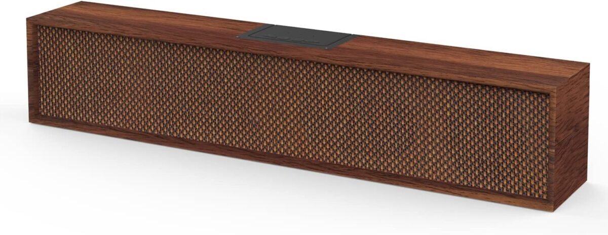 Computer speakers wood wireless sound bar speaker for desktop pc speaker with bluetooth 5.3 wired usb connection for monitor laptop tablets cellphone.jpg