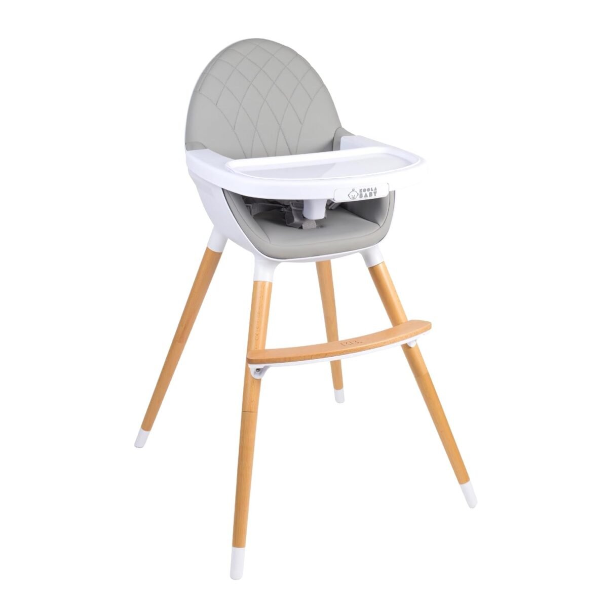 Convertible high chair for babies toddlers kids children wooden highchair with adjustable height dishwasher safe tray wood feeding dining chair converts to booster seat koolababy.jpg