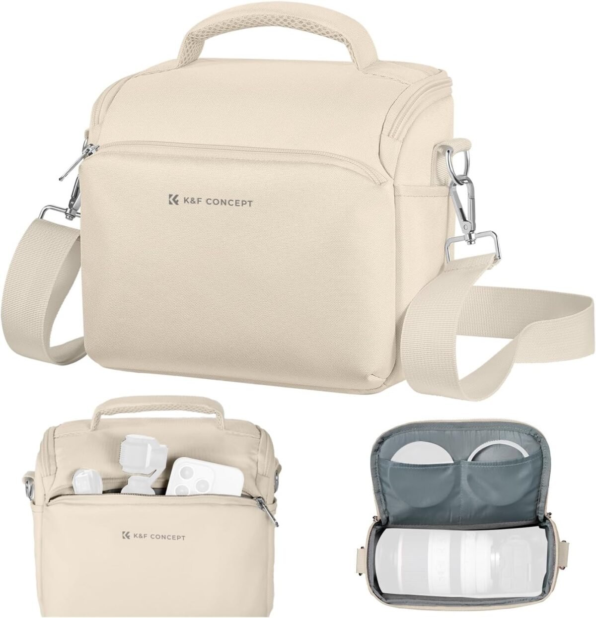 Kf concept camera sling bag small crossbody camera case dslrslrcute compact shoulder photography bags for photographers beige.jpg
