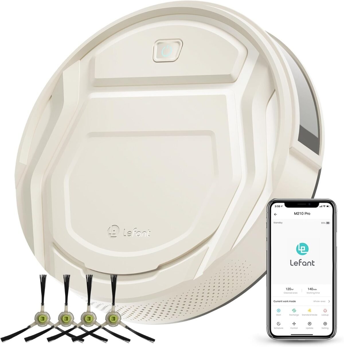Lefant robot vacuum m210 pro 2200pa suction120 mins runtime self charging slim robotic vacuum cleaner appvoicewifialexa control ideal for pet hairlow pile carpet hard floor.jpg