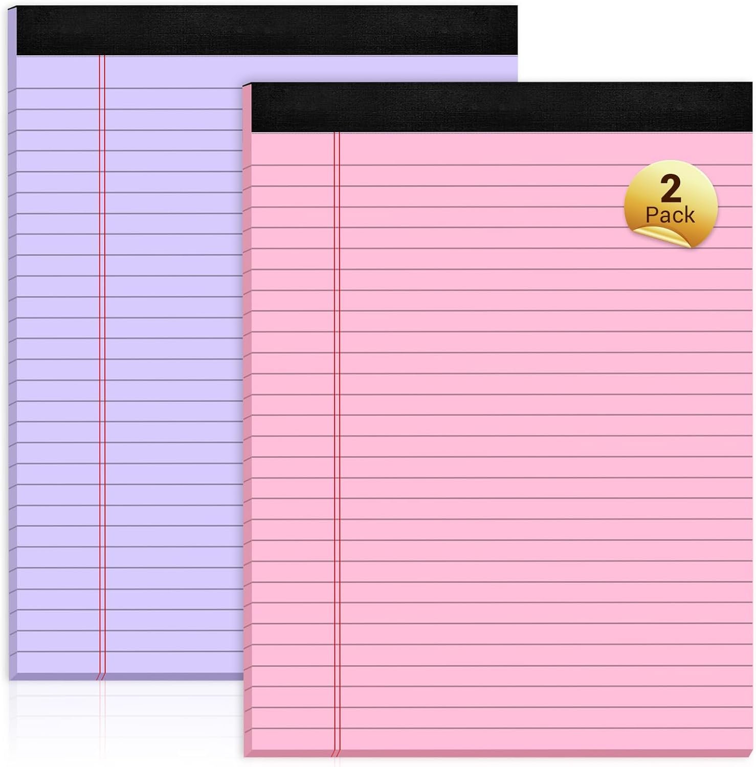 Legal pads 8.5 x 11 colored note pads 2 pack notepads 8.5 x 11 lined paper colored notebook paper writing pads 30 sheets per colored paper pads 8.5 x 11 for purple legal pads home office school.jpg