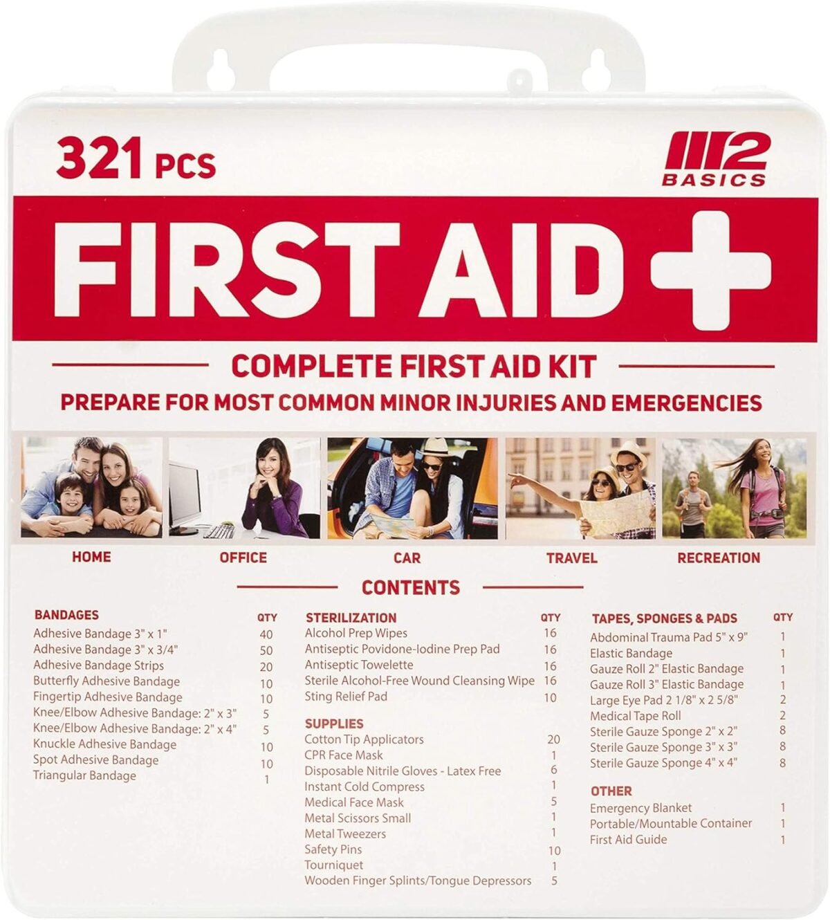M2 basics complete 321 piece first aid kit home businesses vehicle car emergency kit emergency medical kit.jpg